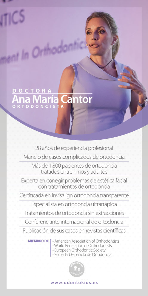 Trayectoria profesional de la Dra. Ana María Cantor, ortodoncista de Odontokids Málaga. (Septiembre 2018) 